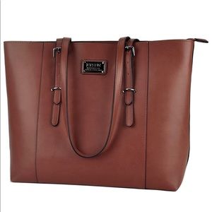 Zysun laptop tote bag in brown color